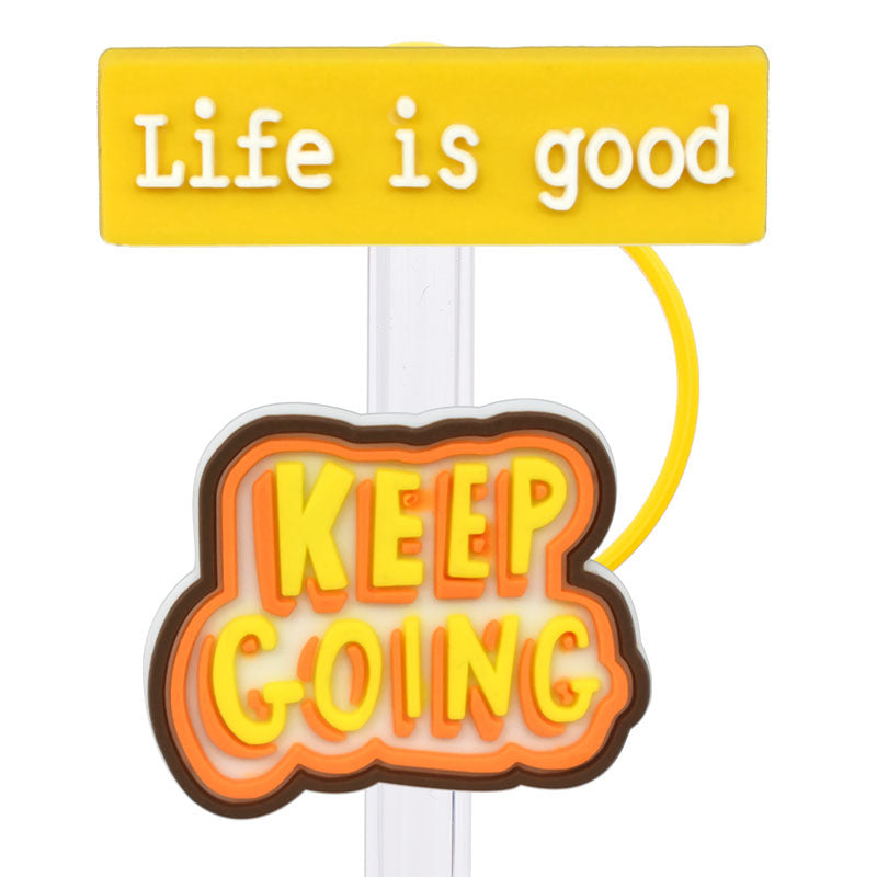 Wholesale 8/10mm 100PCS/PACK Creative Dustproof Silicone Straw Sleeve